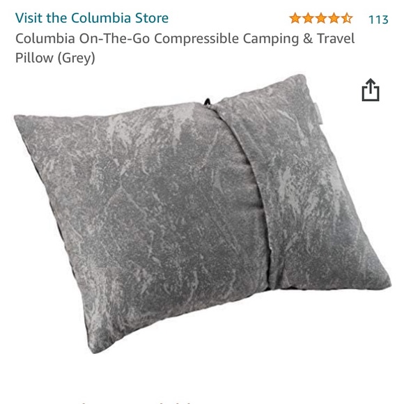 Columbia on-the-go compressible travel & camping pillow